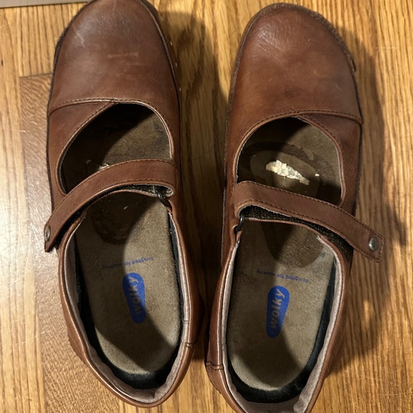 Wolky brown leather Mary Jane style shoes, EU size 41 (US size 9.5) - Picture 3 of 6
